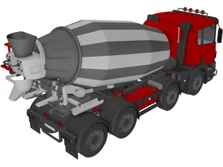 Scania Cement Truck 3D Model preview