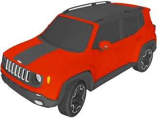 Jeep Renegade Latitude (2015) 3D Model preview