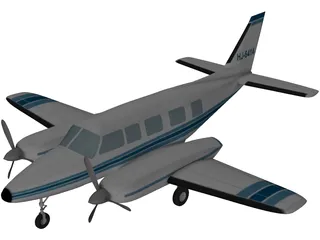 Piper PA-31 Navajo 3D Model preview