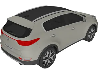 Kia Sportage (2016) 3D Model preview
