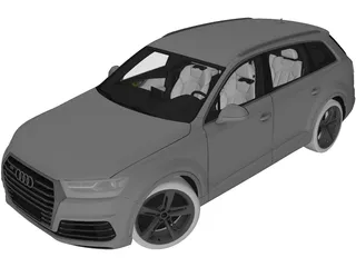 Audi Q7 (2019) 3D Model preview
