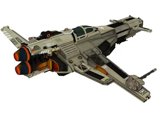 Star Conflict Spaceship Dverg 3D Model preview