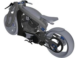 Custom Motorcycle 3D Model preview