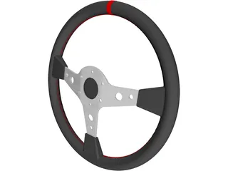 OMP Racing Steering Wheel 3D Model preview