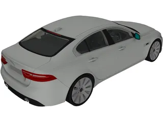 Jaguar XE (2018) 3D Model preview