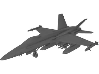 F-18 Hornet 3D Model preview