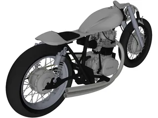Yamaha Custom Bike 3D Model preview