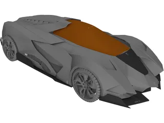 Lamborghini Egoista 3D Model preview