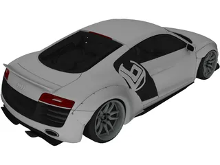 Audi R8 V10 Liberty Walk (2014) 3D Model preview