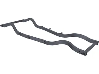 Jeep Wrangler TJ Frame 3D Model preview
