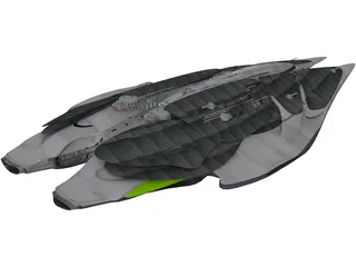 Kamerian Battle Cruiser 3D Model preview