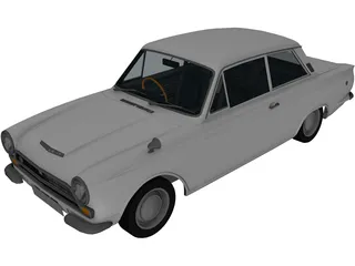 Ford Lotus Cortina (1966) 3D Model preview