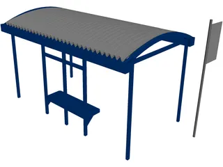 Bus Stop 3D Model preview