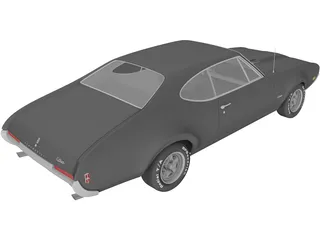 Oldsmobile 442 Cutlass (1968) 3D Model preview