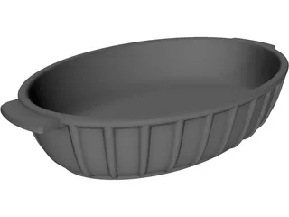 Ceramic Baking Dish 3D Model preview