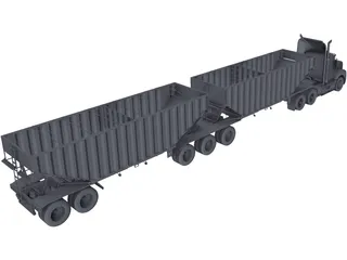 Mack Grain Truck 3D Model preview