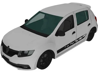 Renault Sandero RS (2017) 3D Model preview