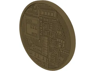 Bitcoin 3D Model preview