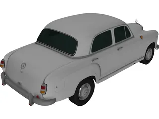 Mercedes-Benz Ponton 180 W120 (1953) 3D Model preview