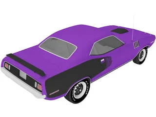 Plymouth Barracuda (1971) 3D Model preview