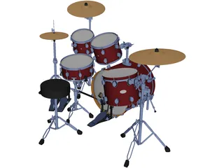 Drums 3D Model preview