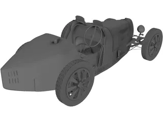 Bugatti Type 37B (1937) 3D Model preview