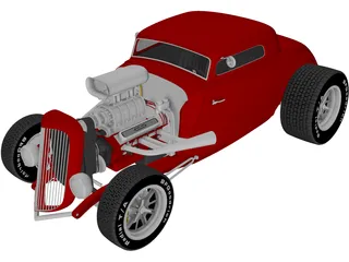 Ford Hotrod Coupe (1934) 3D Model preview