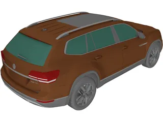 Volkswagen Teramont (2017) 3D Model preview