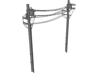 Power Line 3D Model preview