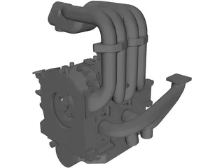 Mazda 13B Engine 3D Model preview