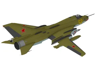 Sukhoi Su-17M4 Fitter 3D Model preview