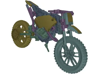 Lego Motorcycle 3D Model preview