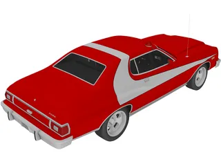 Ford Gran Torino (1975) 3D Model preview