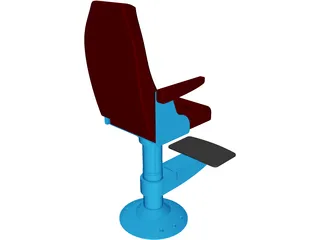 Ship Captain Chair 3D Model preview