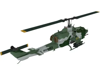 Bell AH-1W Super Cobra 3D Model preview