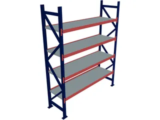 Industrial Shelf 3D Model preview