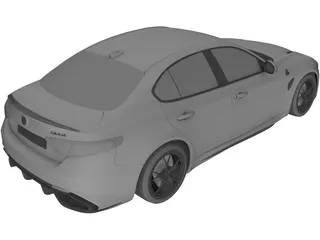 Alfa Romeo Giulia Quadrifoglio 3D Model preview