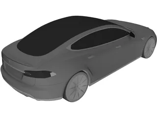 Tesla Model S P100D 3D Model preview