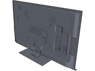 Panasonic TX-P46ST30B Plasma TV 3D Model preview