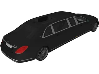 Mercedes-Maybach S650 Pullman (2019) 3D Model preview