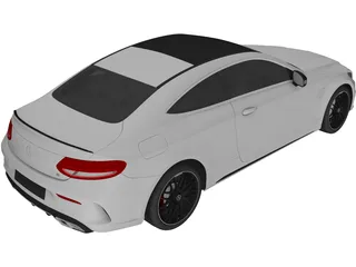 Mercedes-Benz C63 AMG Coupe (2017) 3D Model preview