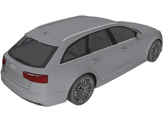 Audi A6 Avant (2015) 3D Model preview