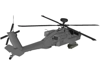 Boeing AH-64 Apache 3D Model preview