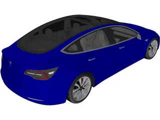 Tesla Model 3 (2020) 3D Model preview