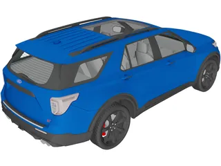 Ford Explorer ST (2020) 3D Model preview