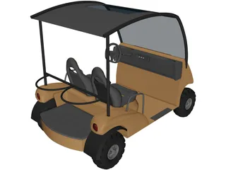 Golf Cart 3D Model preview