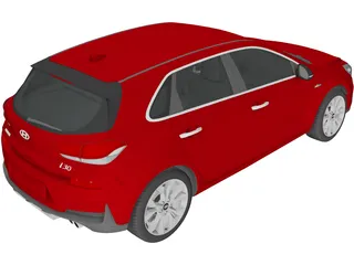 Hyundai i30 (2019) 3D Model preview