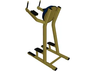 Leg Raise Machine 3D Model preview