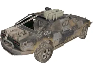 Zombie Car 3D Model preview