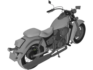 Honda VT400 Shadow 3D Model preview